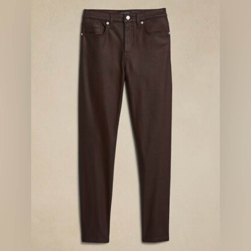 Banana Republic slim fit high rise dark brown jeans size 4